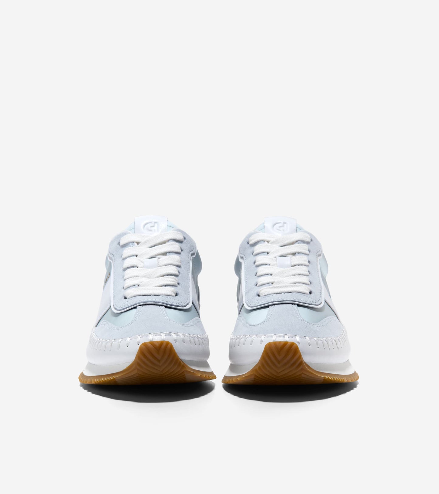 W36786:BALLAD BLUE NYLON/SDE / WHITE LTHR