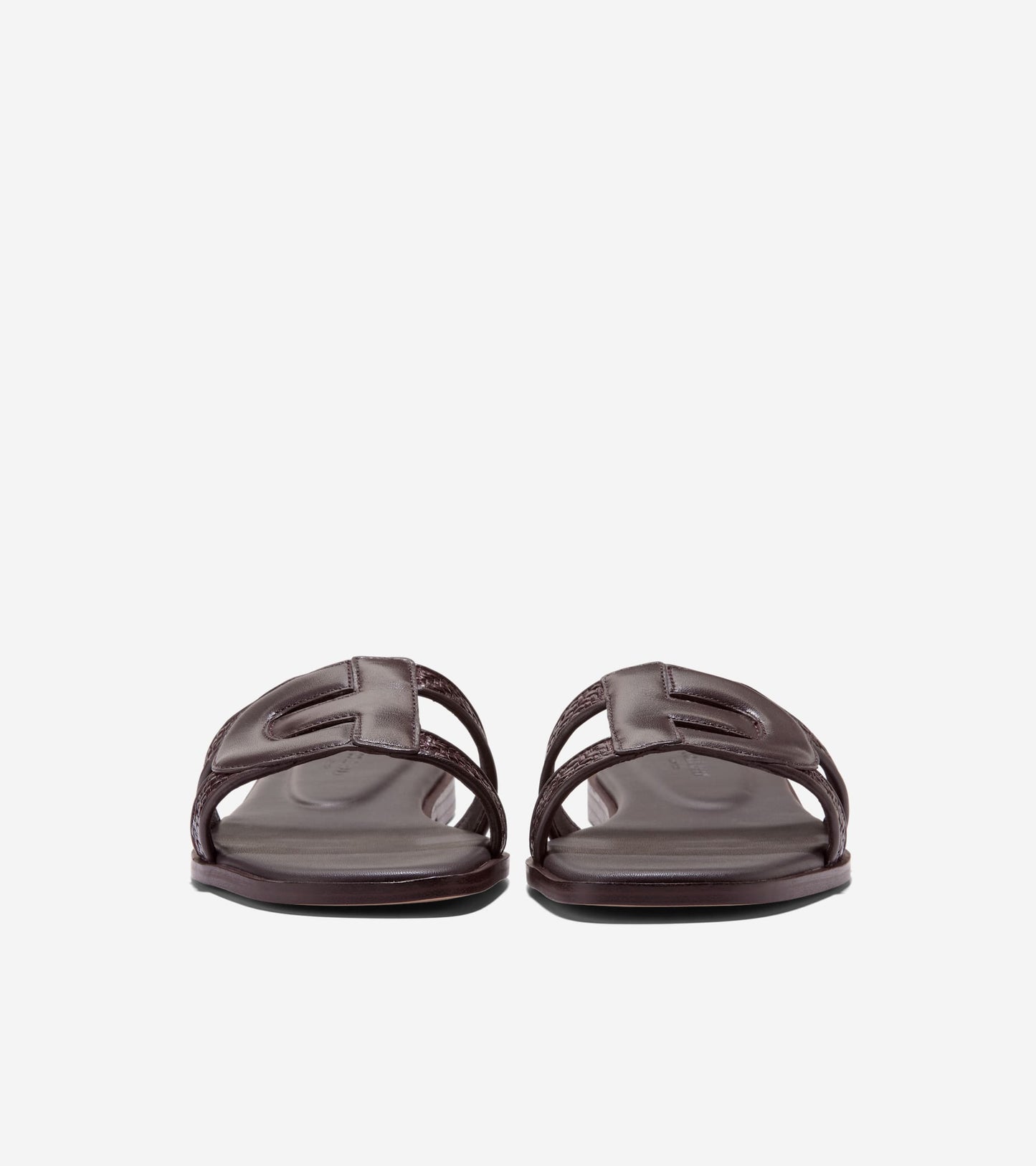W36688:DK BROWN RAFFIA / CH DK CHOCOLATE LTHR