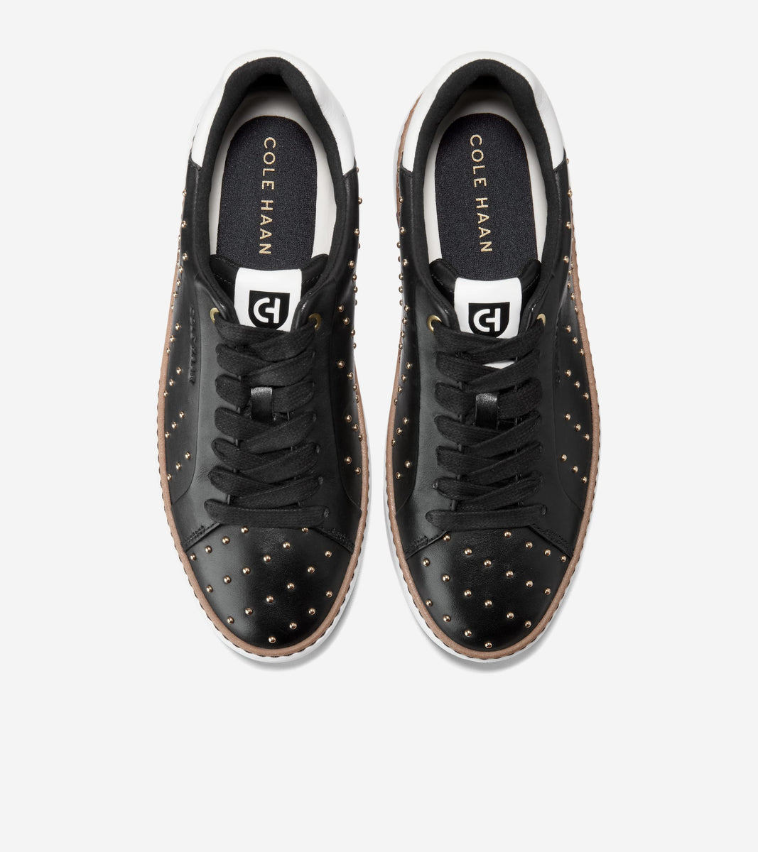 W34193:BLACK LTR/GOLD STUDS