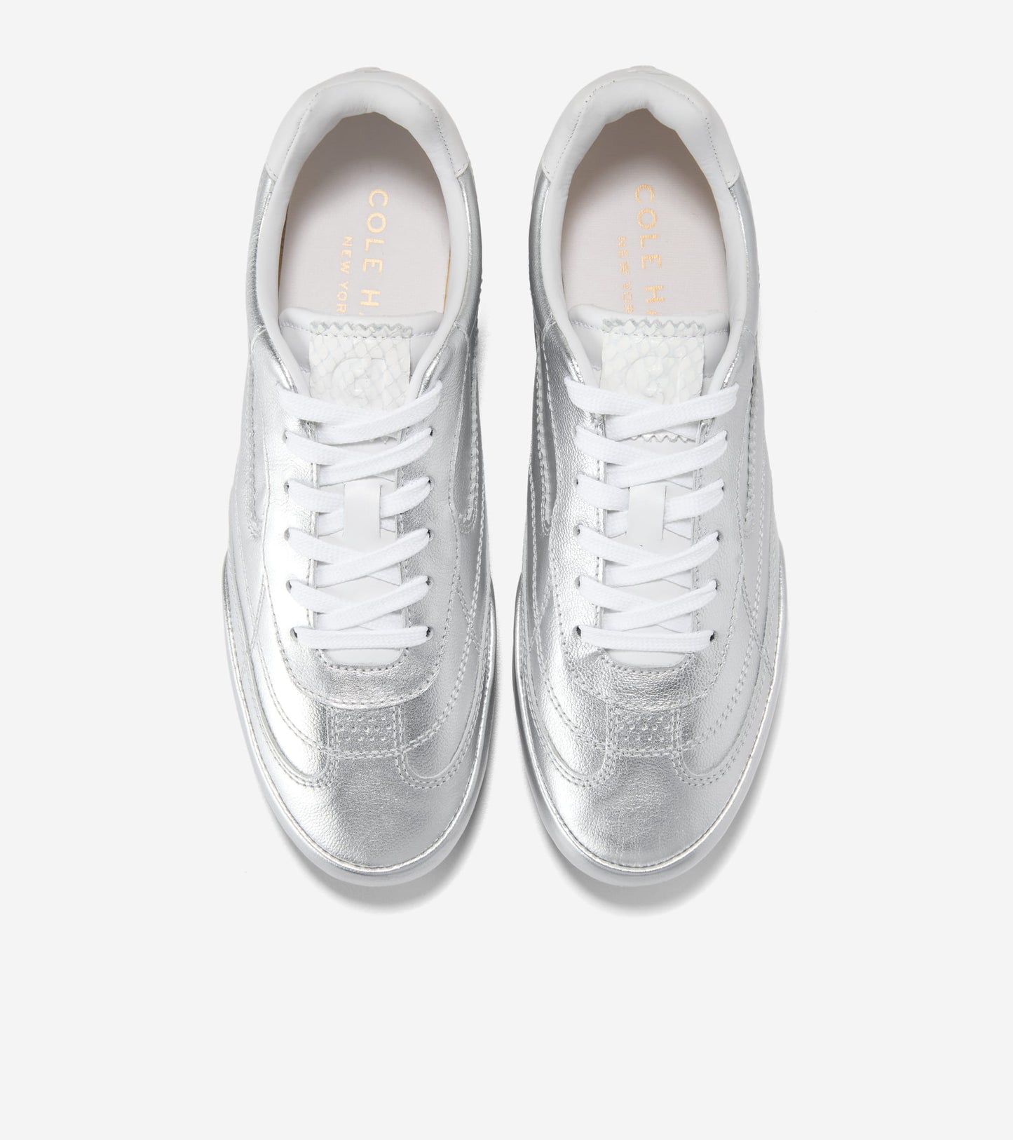 W36555:SILVER LTHR / WHITE LTHR